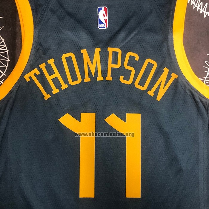 Camiseta Golden State Warriors Klay Thompson NO 11 Ciudad 2018-19 Azul